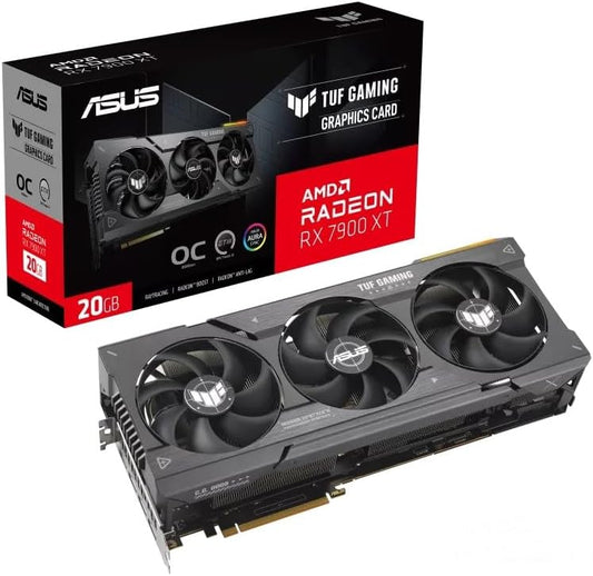 ASUS TUF Gaming AMD Radeon RX 7900 XT OC Edition Carte Graphique de Jeu (PCIe 4.0, mémoire GDDR6 de 20 Go, 1 HDMI 2.1, 3 Ports DisplayPort 2.1, GPU Tweak III, TUF-RX7900XT-O20G-GAMING)