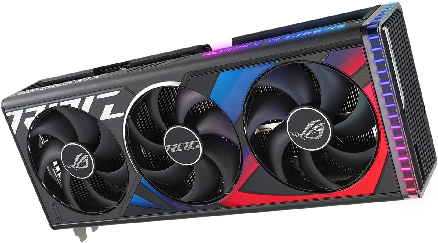 ASUS ROG Strix GeForce RTX 4080 Super OC Edition – Carte Graphique Gaming (16GB GDDR6X, PCIe 4.0, DLSS 3, HDMI 2.1a, DisplayPort 1.4a, Aura Sync RGB)