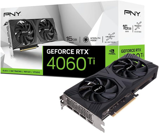 PNY GeForce RTX™ 4060 Ti 16GB Verto Dual Fan Edition Carte Graphique DLSS 3