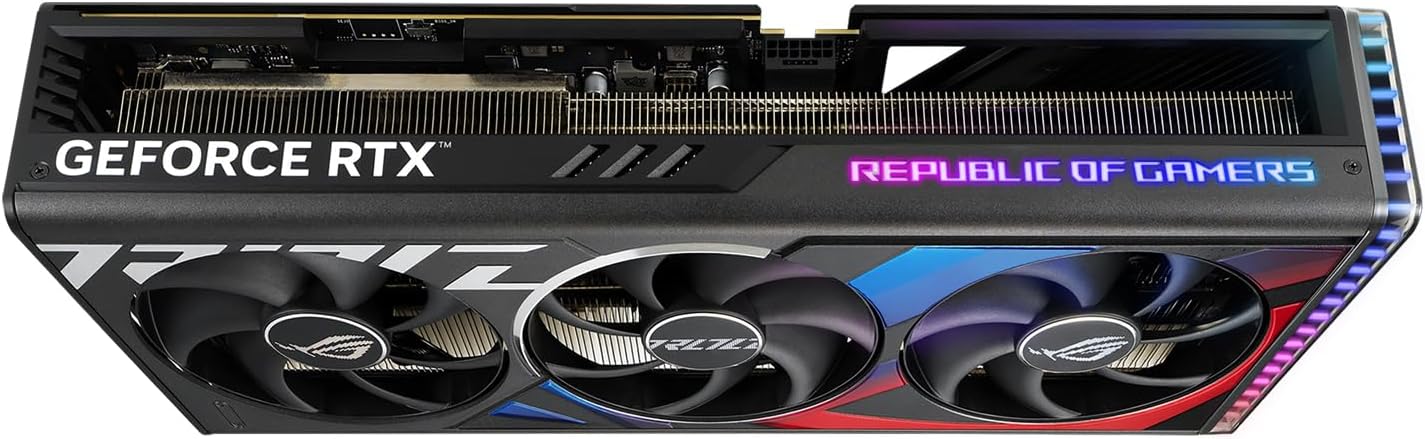 ASUS ROG Strix GeForce RTX 4080 Super OC Edition – Carte Graphique Gaming (16GB GDDR6X, PCIe 4.0, DLSS 3, HDMI 2.1a, DisplayPort 1.4a, Aura Sync RGB)