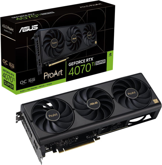 ASUS ProArt GeForce RTX 4070 Ti Super OC Edition 16GB GDDR6X Gaming Graphics Card