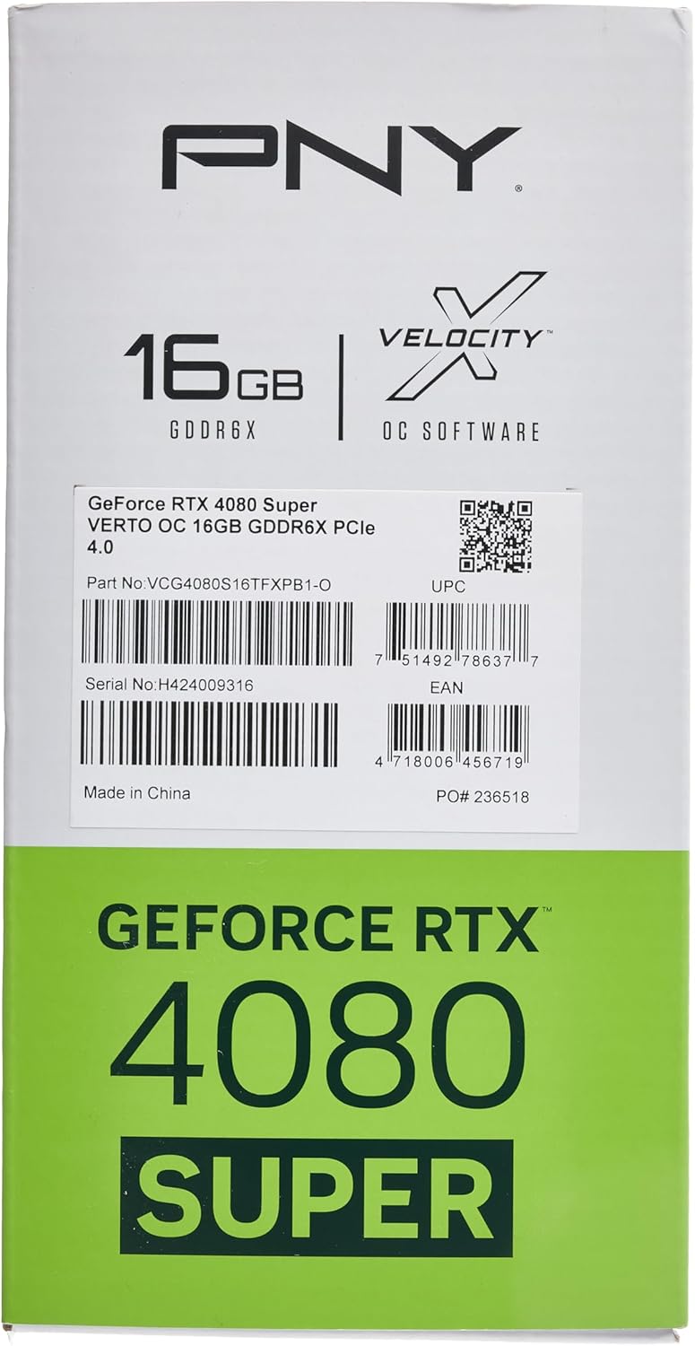 PNY GeForce™ RTX 4080 SUPER™ 16GB Verto™ Overclocked Triple Fan DLSS 3