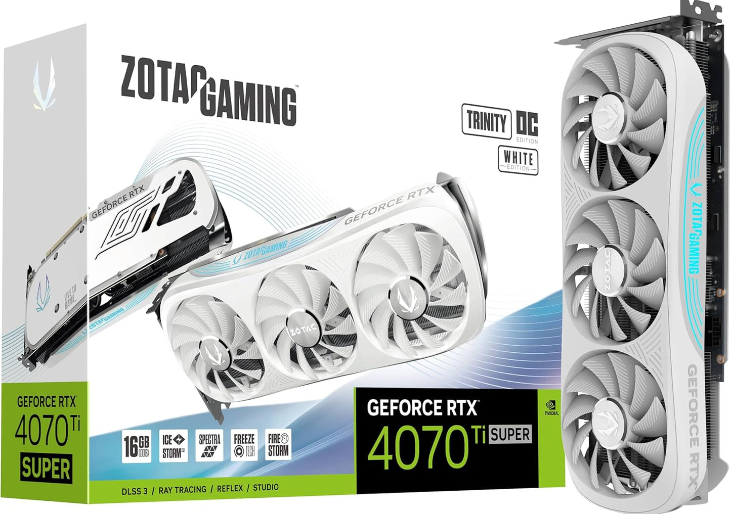 Zotac GEFORCE RTX 4070 Ti Super Trinity OC White Edition 16 Go