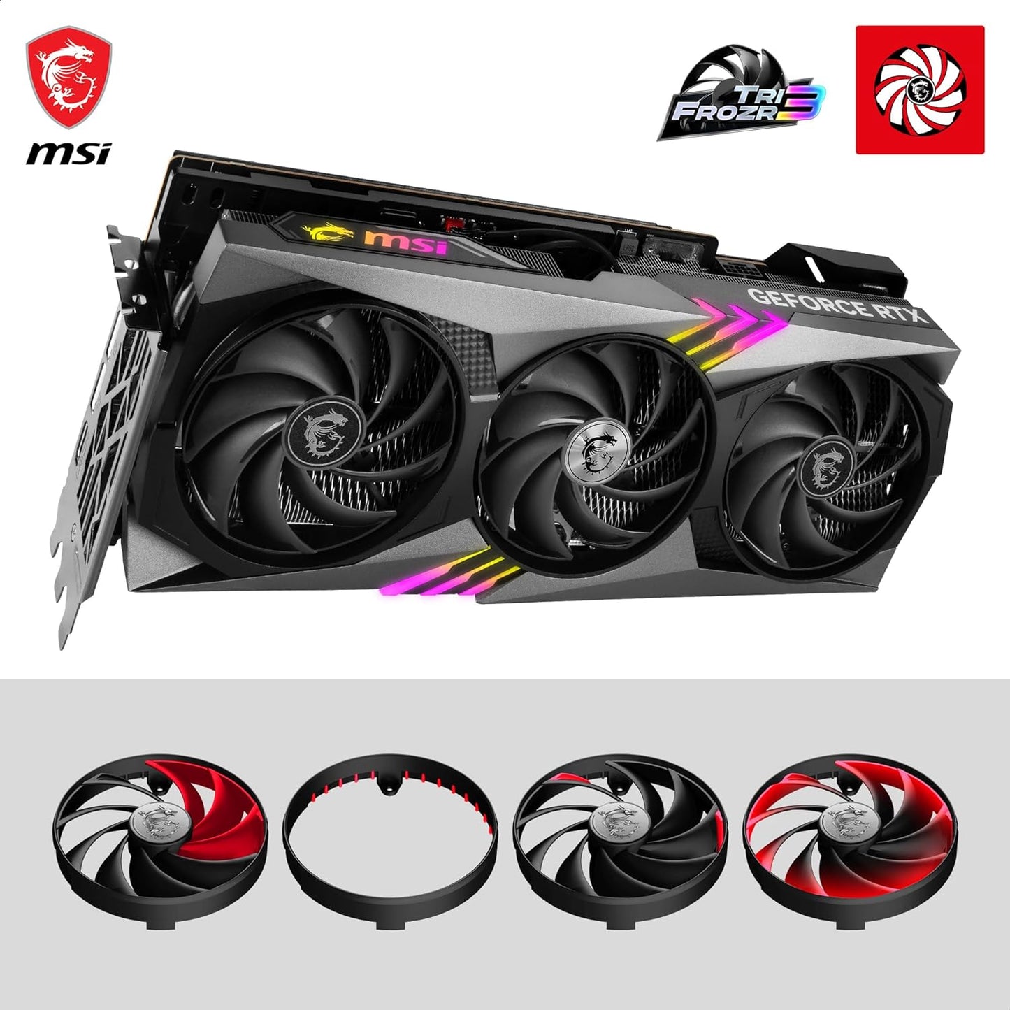 MSI GeForce RTX 4080 SUPER 16G GAMING X TRIO - 16 Go de GDDR6X, 2610 MHz, PCI Express Gen 4, 256 bits, 3 DP v 1,4a, HDMI 2.1a (compatible 4K et 8K HDR), noir