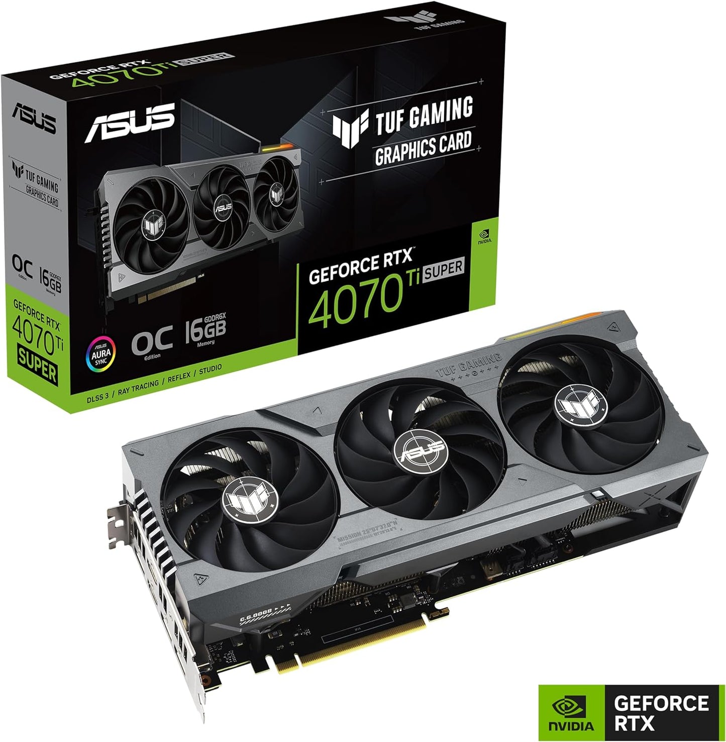 ASUS TUF Gaming NVIDIA GeForce RTX 4070 Ti Super OC Edition – Carte Graphique Gaming (16GB GDDR6X, PCIe 4.0, HDMI 2.1a, DisplayPort 1.4a)