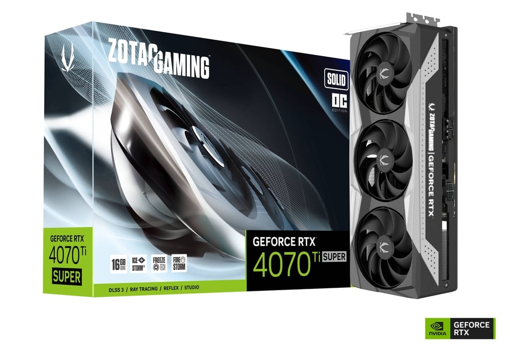 ZOTAC GAMING GeForce RTX 4070 Ti SUPER SOLID OC 16GB GDDR6X